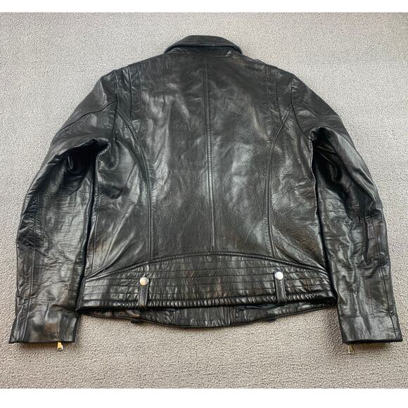 FRAME Denim Lamb Skin Moto Motorcycle Leather Biker Jacket Size Small - Picture 2 of 9